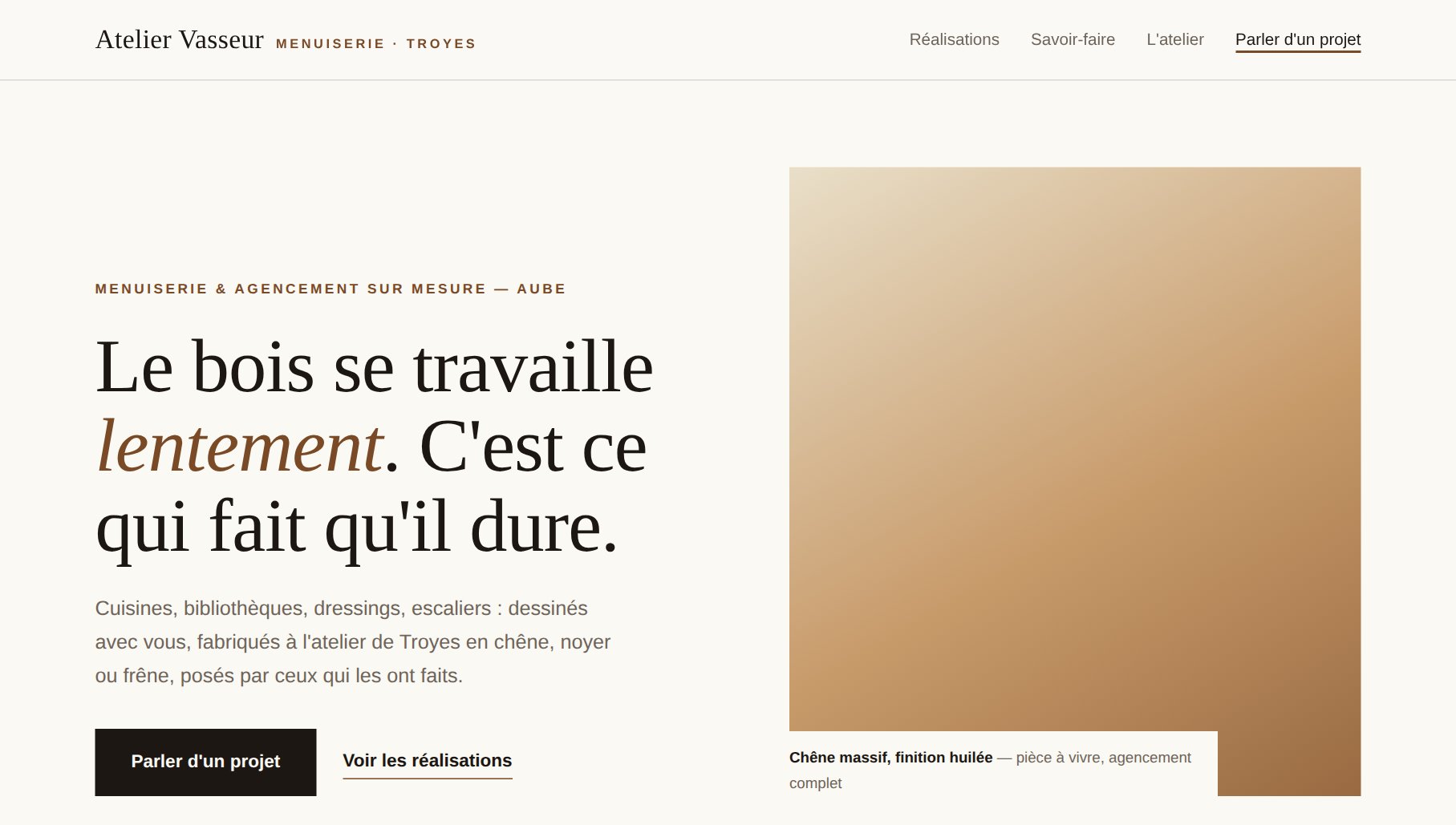 Capture du site Atelier Vasseur